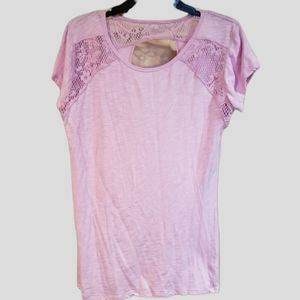 Earth Yoga pink tee shirt size xl